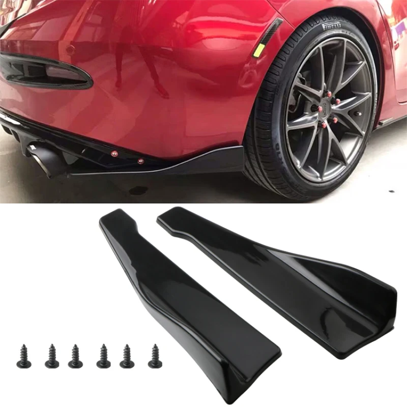 Universal 48CM Length Car Side Skirt Bumper Spoiler Splitter Protector Scratch For Audi For BMW E90 For VW Golf 5 6 Accessories