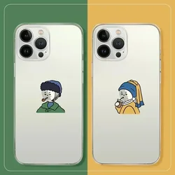 Funny Matchstick Men Phone Cases for iPhone 16 15 13 11 12 14 Pro Max SE 7 8 14 Plus X XR 13Mini Clear Match Man Covers Shells