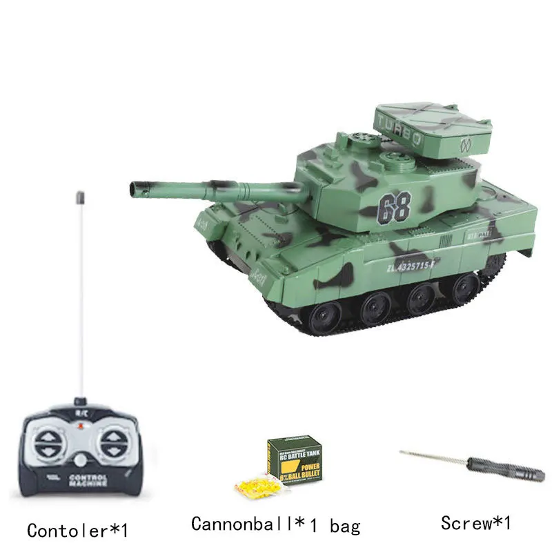 Remote Control Tank Fire A Cannon Electronic Tank Shoot Cannonball RC Car Electric Games Military Model For Boy Birthday Gifts