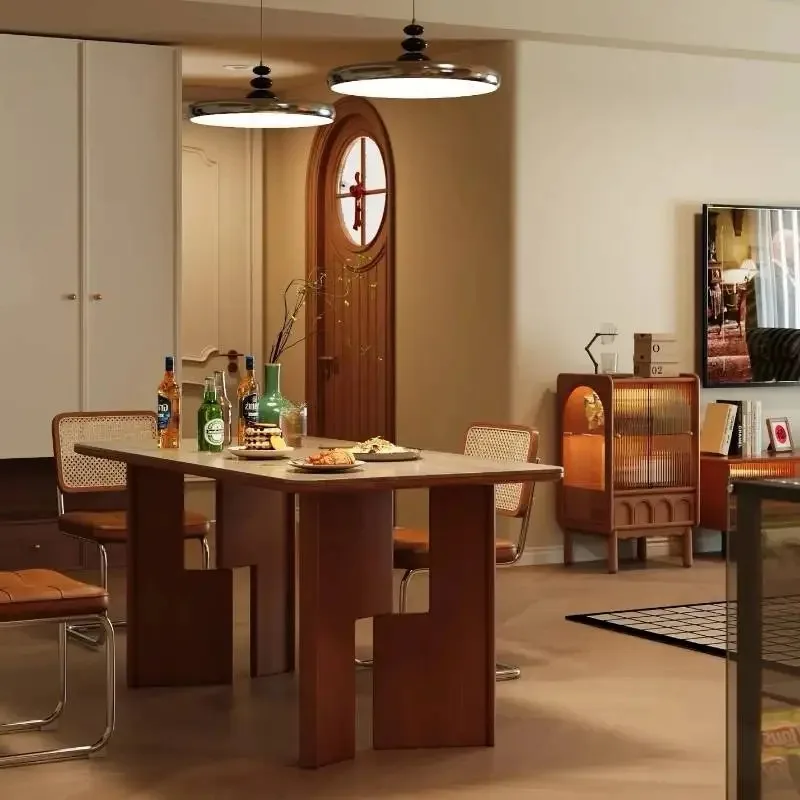 Designer Nordic Dining Tables Square Restaurant Wooden Modern Dining Tables Kitchen Luxury Mesas De Comedor Unique Furniture