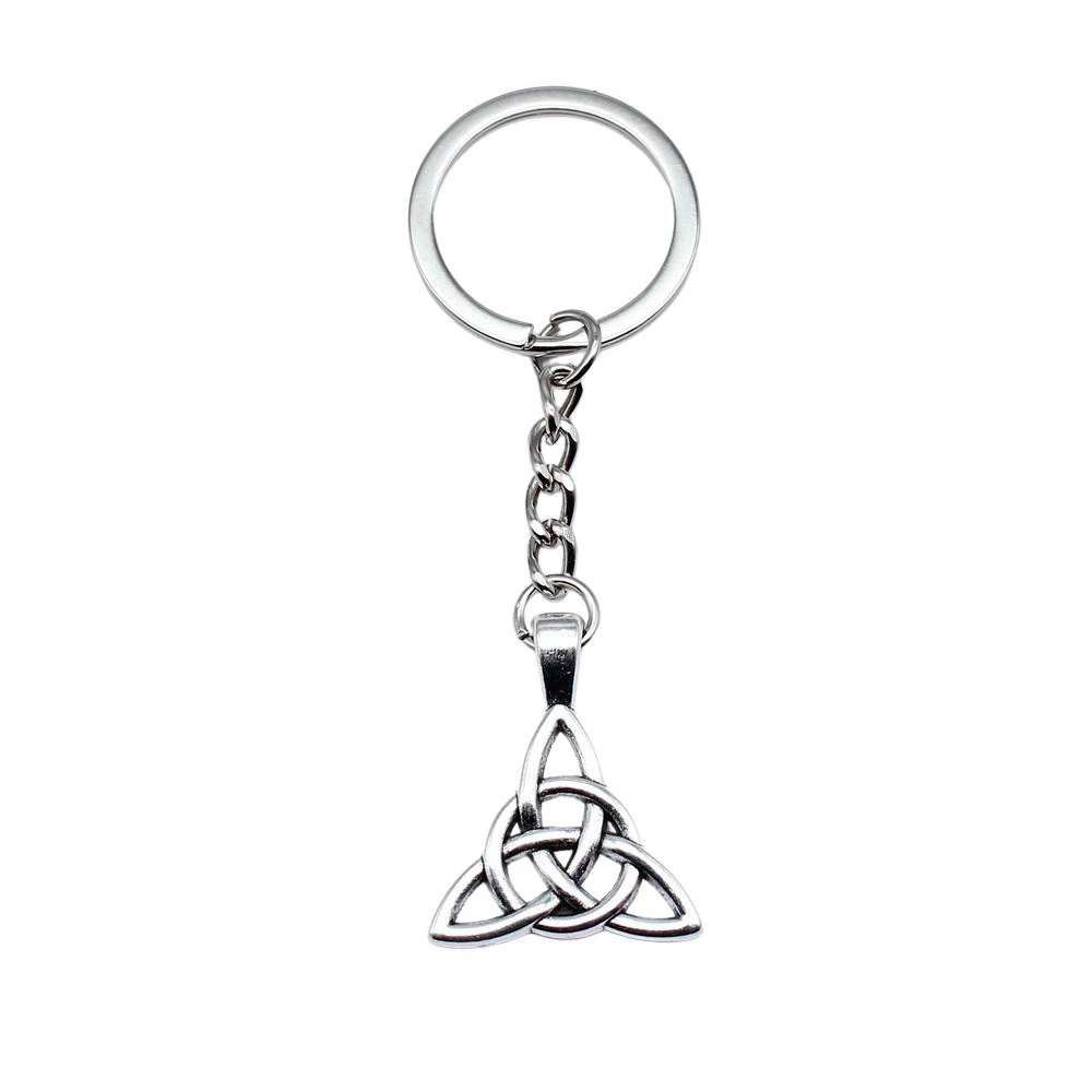 1pcs Triquetra knot Charms Keyring findings Accessories for jewelry popular Ring Size 28mm