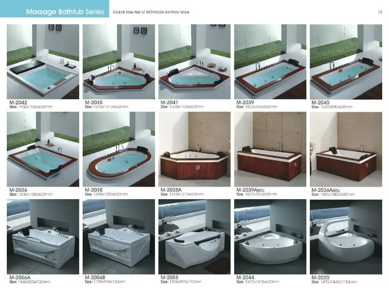 Factory Price Bathtub with whirlpool Massage Jets