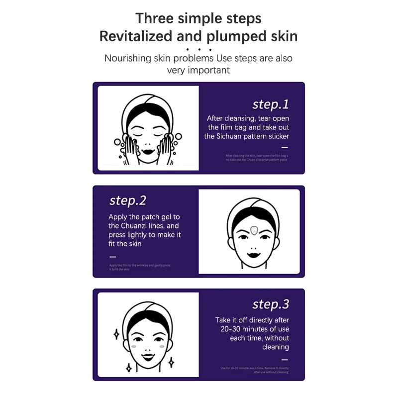 24PCS/Box Reusable Silicone Anti Aging Patch Face Forehead Beauty Sticker Anti-wrinkle Sticker Tightening Facial Mask Skin Care