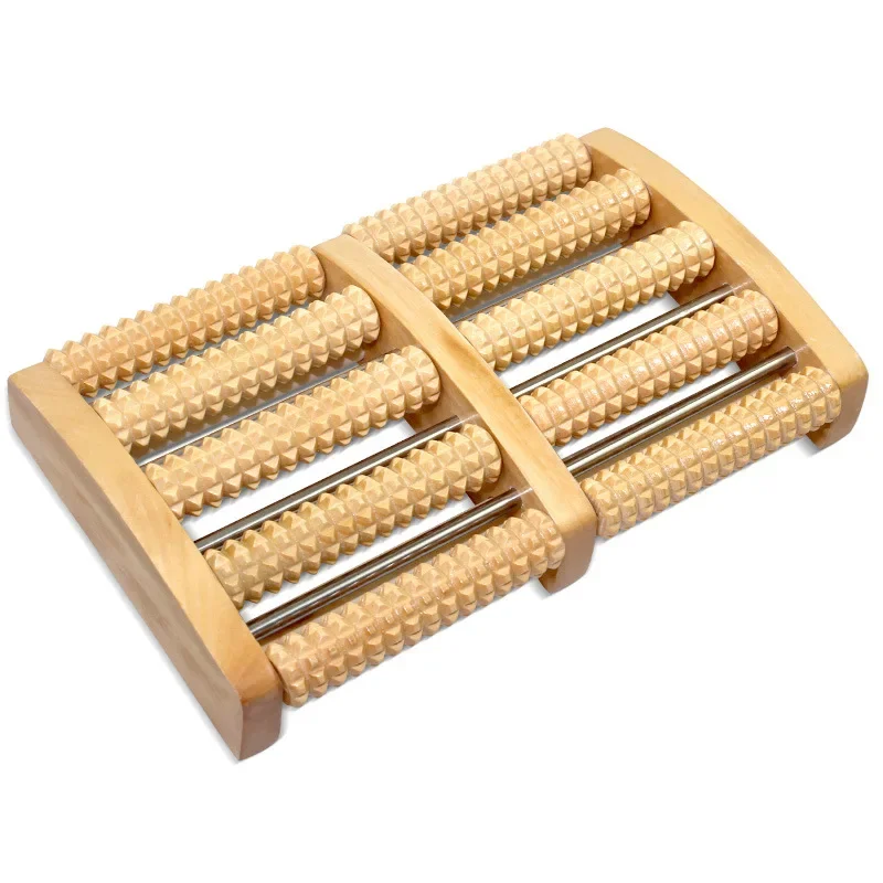 5 Row Wooden Foot Roller Wood Care Massage Reflexology Relax Relief Massager Spa Gift Anti Cellulite Detox Patch Foot Massager