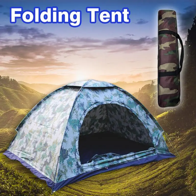 2 Person Rain Proof Canopy Tarp Camouflage Tent Outdoor Camping Tents Accessories Ventilation Window Mesh For Hiking Travel