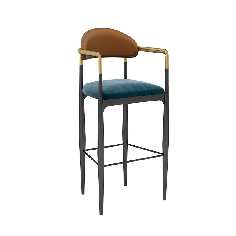 &c High-End Stainless Steel Bar Chair Luxury Hotel Bar Cafe Reception  Stool Dining Desk Chair