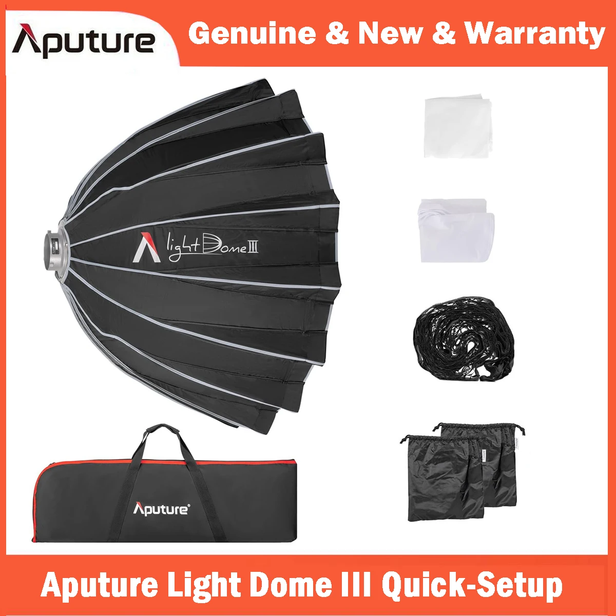 

Aputure Light Dome III 34.8 Inch Deep Octagon Softbox for Aputure 300C 150C 300D II 300X 200X S and Other Bowen-S Mount Lights