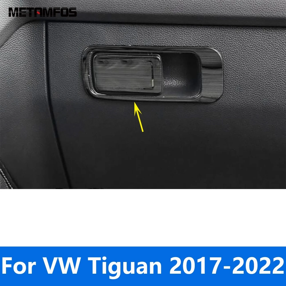 Interior Accessories For Volkswagen VW Tiguan 2017 2018 2019 2020 2021 2022 Matte Glove Storage Box Door Handle Bowl Cover Trim