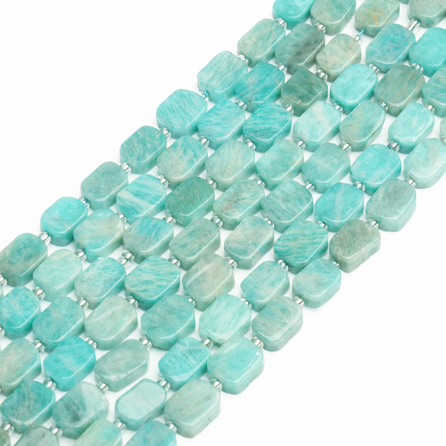 8x12mm Rectangle Shape Beads Natural Amazonite Stone Beads for Jewelry Making Diy Bracelet Necklace Beading Accessories