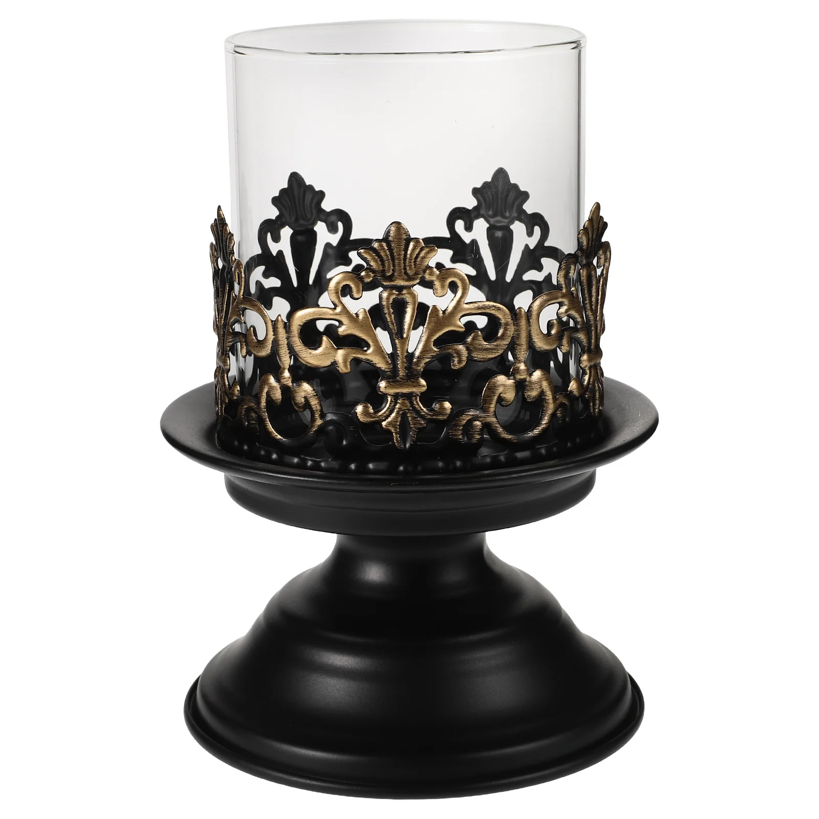 

1pcs Vintage Iron For Aromatherapy Rustic Metal Candlestick Cup Decor Simple Holder For Party Tea Wax