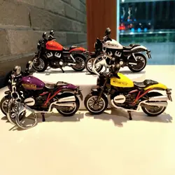 Mini Retro style Small Motorcycle Key Chain Creative Personality Couple Bag Tide Cool Toy Model Pendant Small Gift