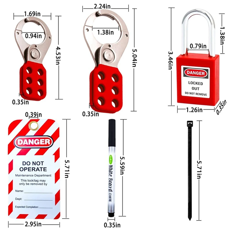 Lockout Tagout Station For Safe Electrical Lockouts,2Hasps,25Loto Tags,Lock Out Tag Out Kit Board,Lockout Safety Supply