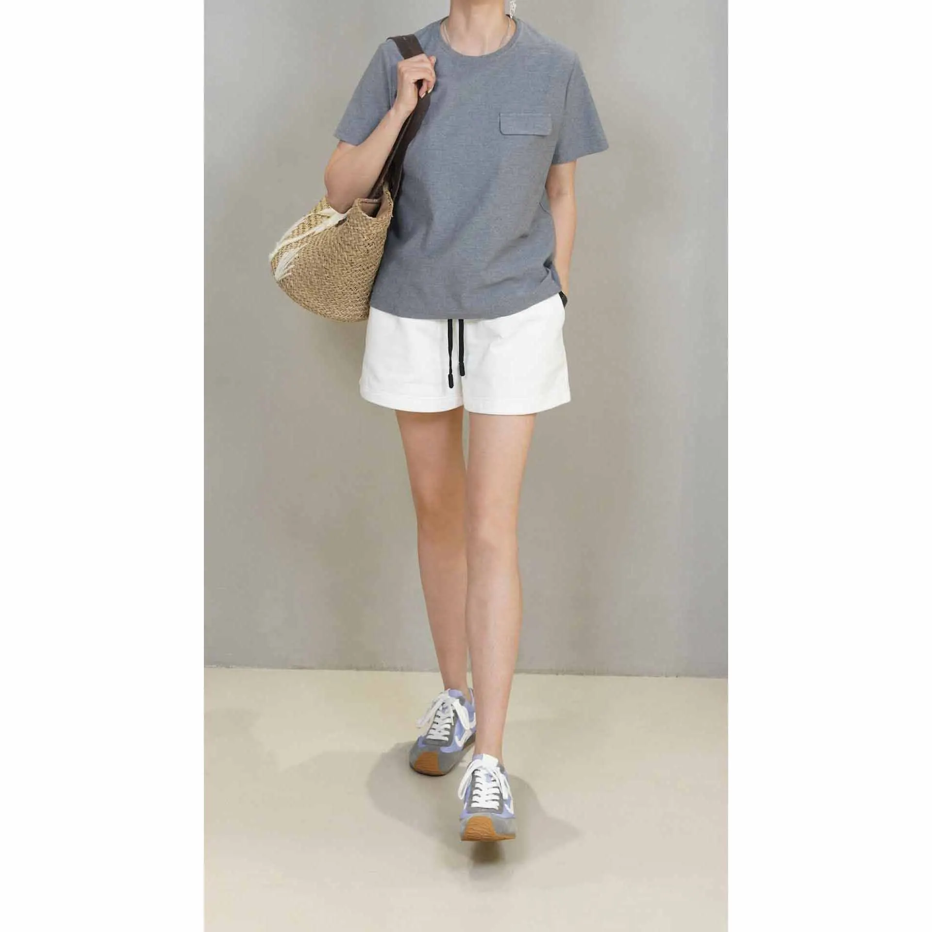

New Breathable Elastic High Waist Casual A-Line orts Comfortable Cotton Women's Faion Spring Summer Autumn High Waist orts