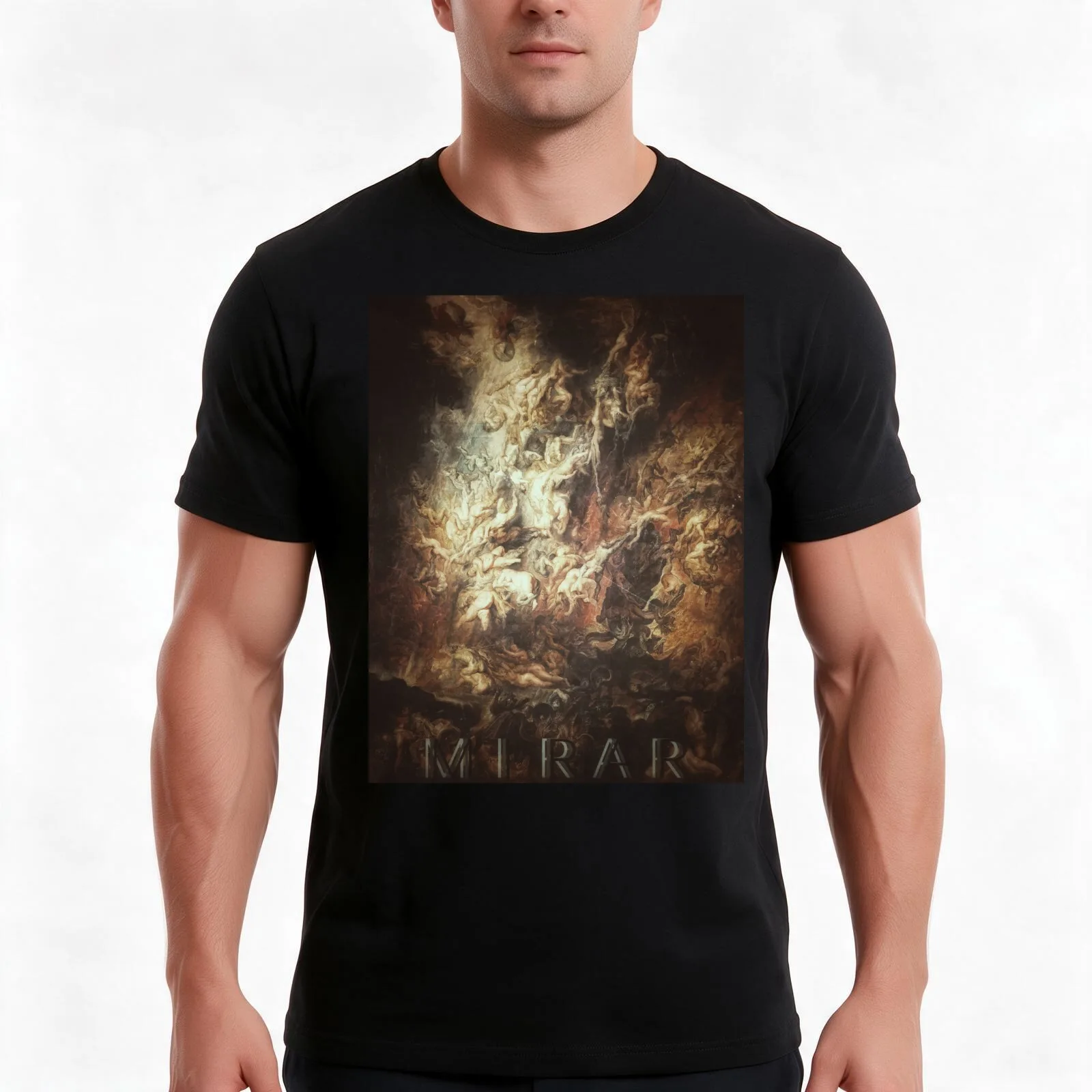 Ascension - Mirar T-Shirt Summer Casual Cotton Tee Oversized Streetwear Tops Vintage Graphic Print Loose Fit Short Sleeve