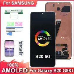 AMOLED LCD for Samsung Galaxy S20, 5G, G980, G981, G981F, G981B SM-G981DS FOR s20 G981W Display Touch Screen Digitizer Assembly