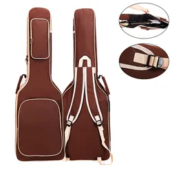 101 x 33 x 6cm Oxford Fabric Coffee Electric Guitar Case Gig Bag Double Straps Pad 8mm Cotton Thickening Waterproof Backpack