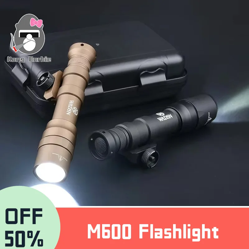 

WADSN Tactical M600 M600DF Airsoft Scout Light LED 1400 lumens Rifle Scout Hunting Weapon Flashlight For 20mm Picatinny Rail