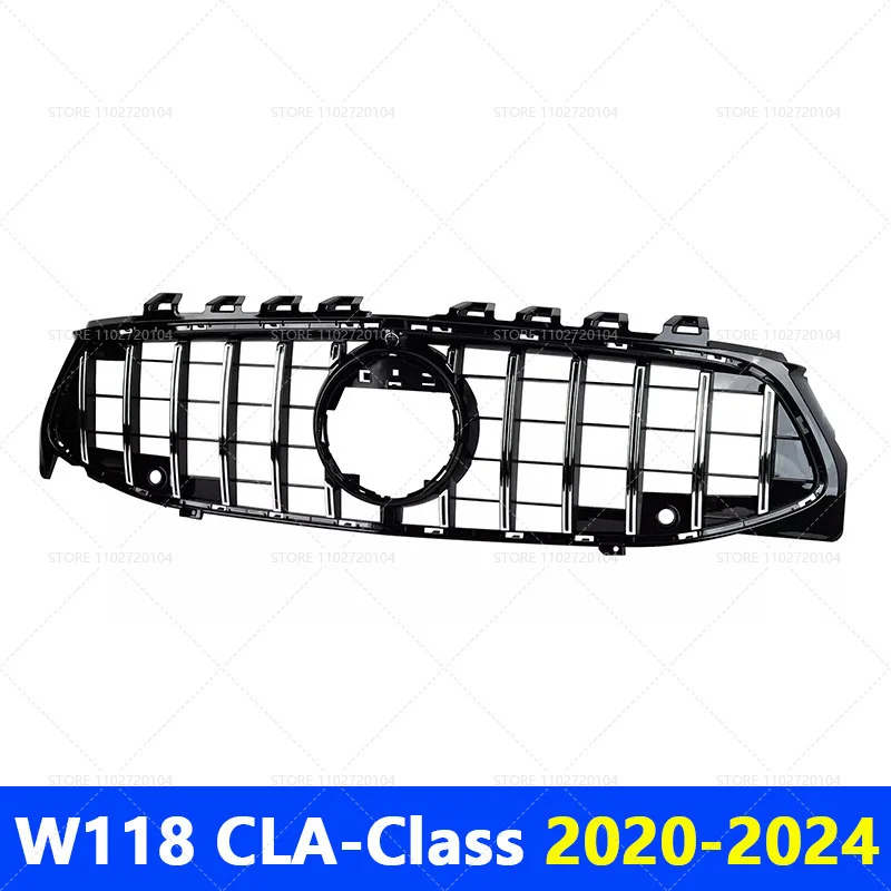 for 2020-2024 W118 CLA-Class Mercedes Benz CLA180 CLA200 CLA220 CLA250 CLA45 AMG GT Upper Bumper Hood Mesh Front Grill Grille