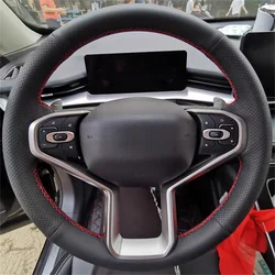 Customization DIY Breathable Steering Wheel Cover Microfiber Leather Car Interior For Haval H6 3rd Generation 2021-2023