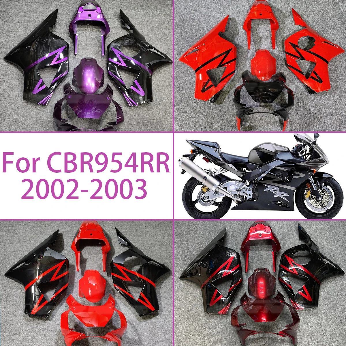 

ABS Plastic Fairings Fit For Honda 2002 2003 CBR954RR Custom Fairings 02 03 CBR 954RR Motorcycle Fairing Panels