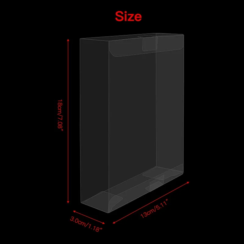 Transparent PET Box Cover for MEGA DRIVE for SEGA MD Game Collection Display Storage Box