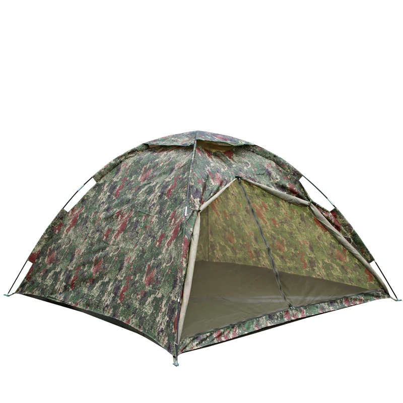 2 Person Outdoor Camouflage Camping Tent Ventilation Mesh Lightweight Portable Hiking Trekking Beach Awning Fishing Car Shelter