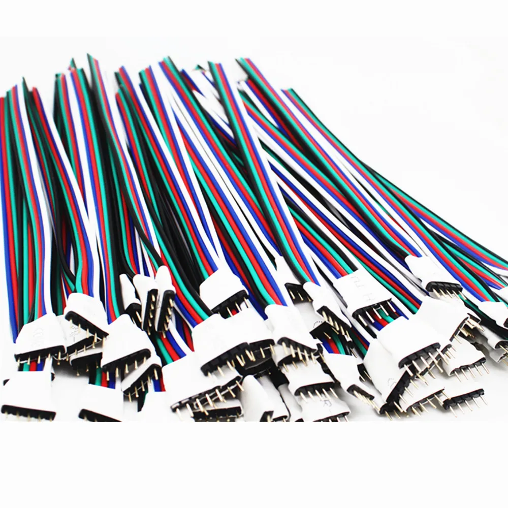 5 Stuks 4 Pin/5 Pin Led Kabel Mannelijke Vrouwelijke Connector Adapter Draad Voor 5050 3528 Smd Rgb Rgbw Led Strip Licht Rgb Rgbw Led Controll