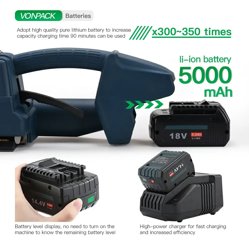 Q1 مفتاح واحد Pp/Pet أدوات شد الربط الكهربائية الأوتوماتيكية آلة ربط البطارية المحمولة لحزمة سيناريوهات متعددة #3