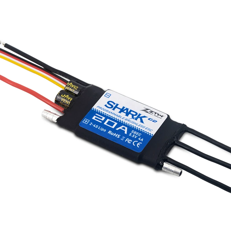 ZTW Shark G2 20A/30A/40A/50A/60A/80A/100A 2-4S/2-6S 32bit Watergekoelde Dual-way Waterdichte Borstelloze ESC