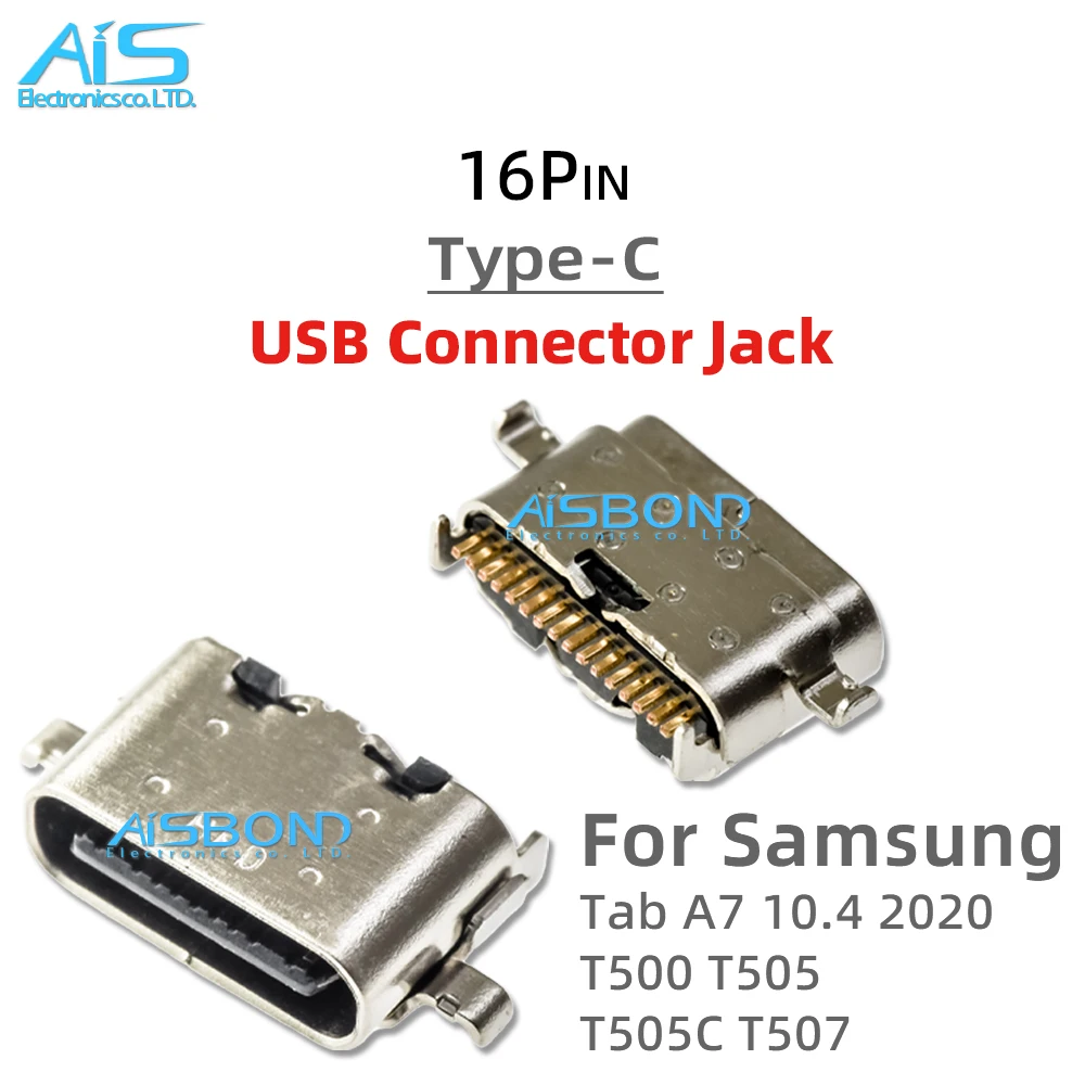 

10Pcs/Lot Type-C USB Charging Port Jack socket charger Connector dock For Samsung Galaxy Tab A7 10.4 2020 T500 T505 T505C T507
