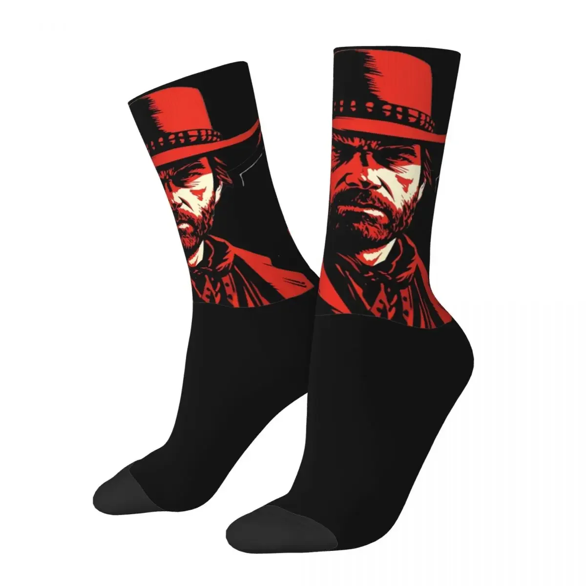 Women's Vintage Arthur Morgan Portrait Socks Super Soft Funny Happy Handsome Socks Harajuku Middle TubeSocks Birthday Present