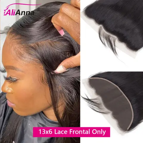 13x6 Frontal Lace Only Straight Human Hair Transparent HD Lace Frontal Raw Hair Frontal Pre Plucked With Baby Hair Fast Shipping