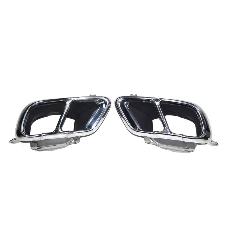 Auto Uitlaat Tips Voor Bmw X5 G05 X6 G06 X7 G07 2020 + Sport Zwart Vierkant Rvs Uitlaat Trim Uitlaat mondstuk