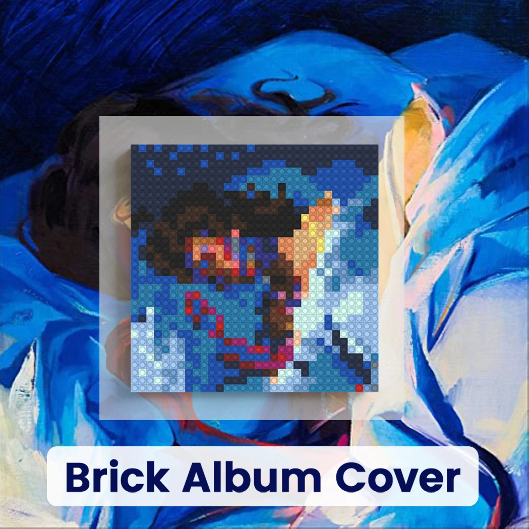 

L-Lorde Music Album Cover Building Blocks Mosaic Pixel Art Brick Painting DIY Home Bedroom Wall Decor For Indie Pop Fans