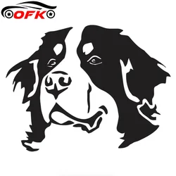 Switzerland Bernese Mountain Dog Head Car Stickers Waterproof Decals Laptop Motorcycle Autos Decoration PVC,19cm*15cm