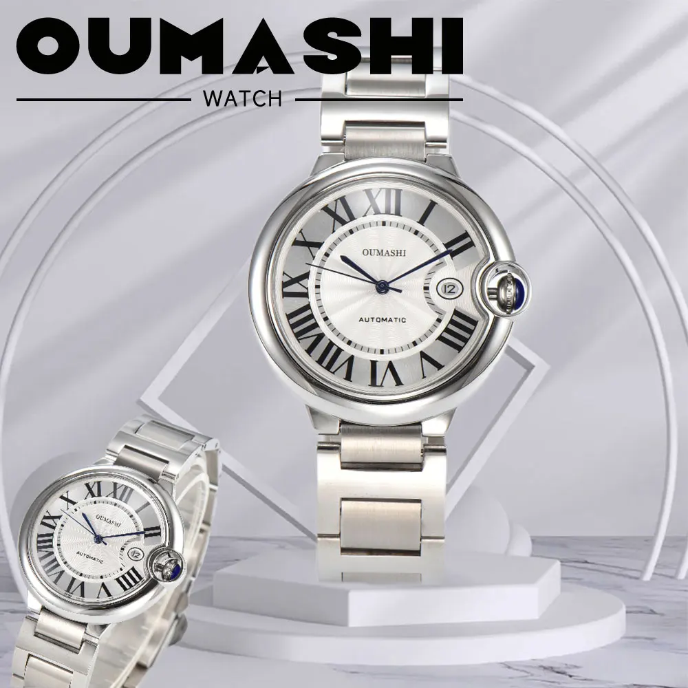 

High-end Couple's watch strength mineral glass Balloon Watch Automatic Mechanical Movement Stainless steel waterproof watch Gift