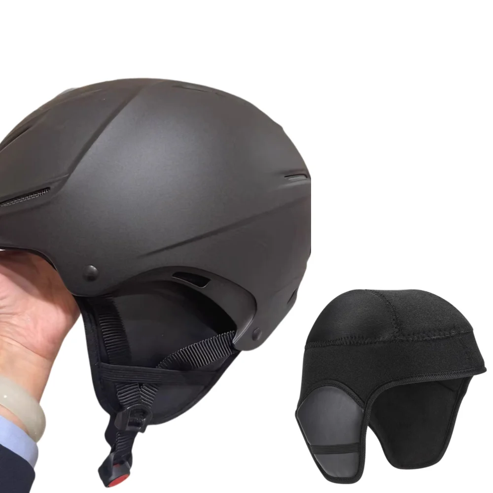Detachable Helmet Inner Liner Thermal Windproof Cold‑Resistant Ear Covers Soft Removable Washable Pad for Motorcycle Helmet