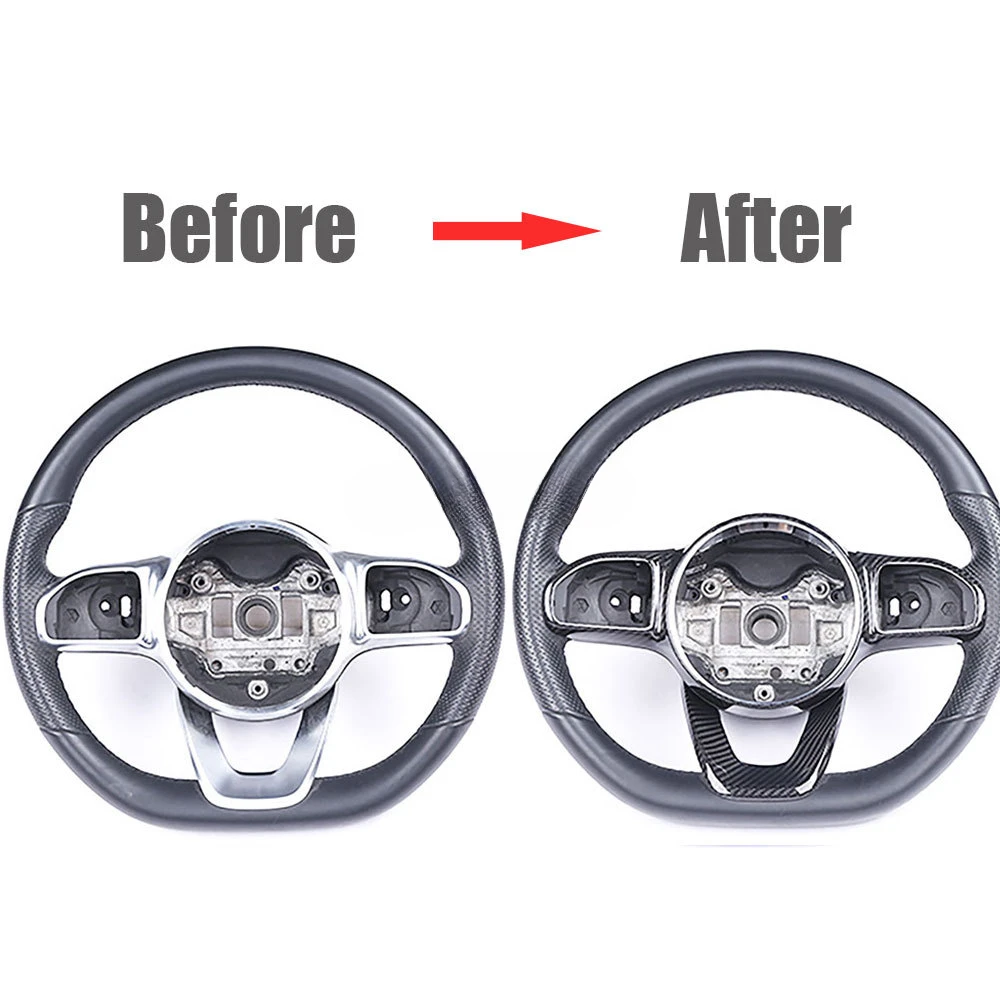 Fiber 2-piece Interior Steering Wheel For Mercede Ben CLA A Class W118 CLA200 260 A180 AMG