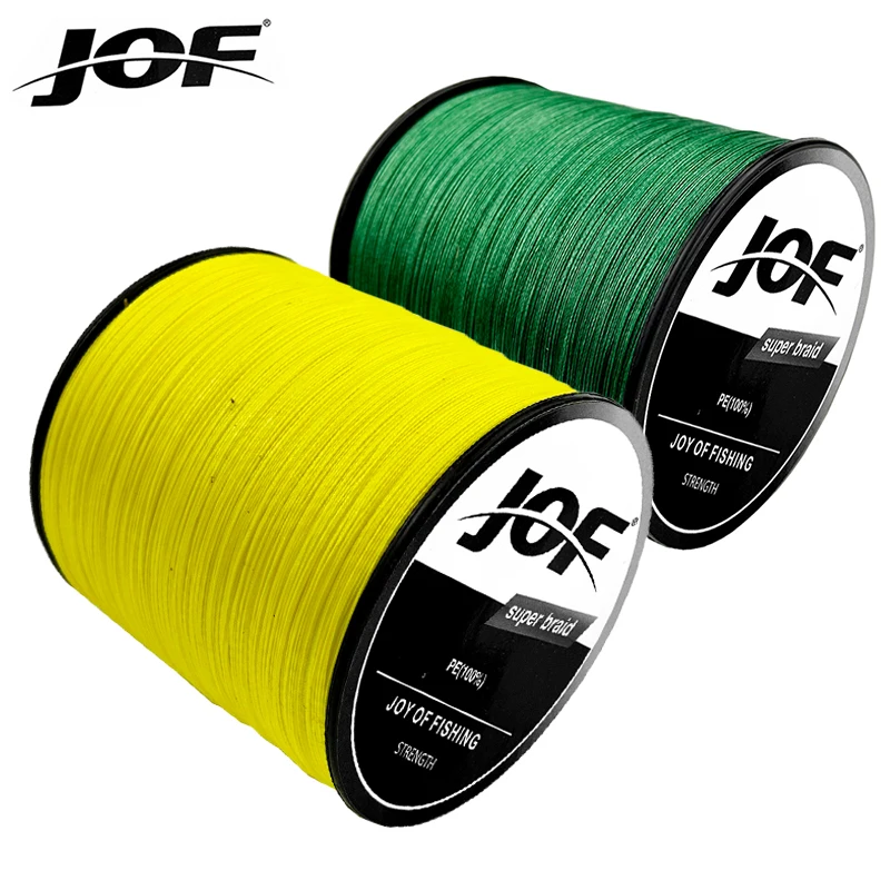 JOF Multifilament Braided PE Fishing Line 12/16 Strands 25-200LB Big Fish Super Smooth Lure Wire for Salt Freshwater Fishing