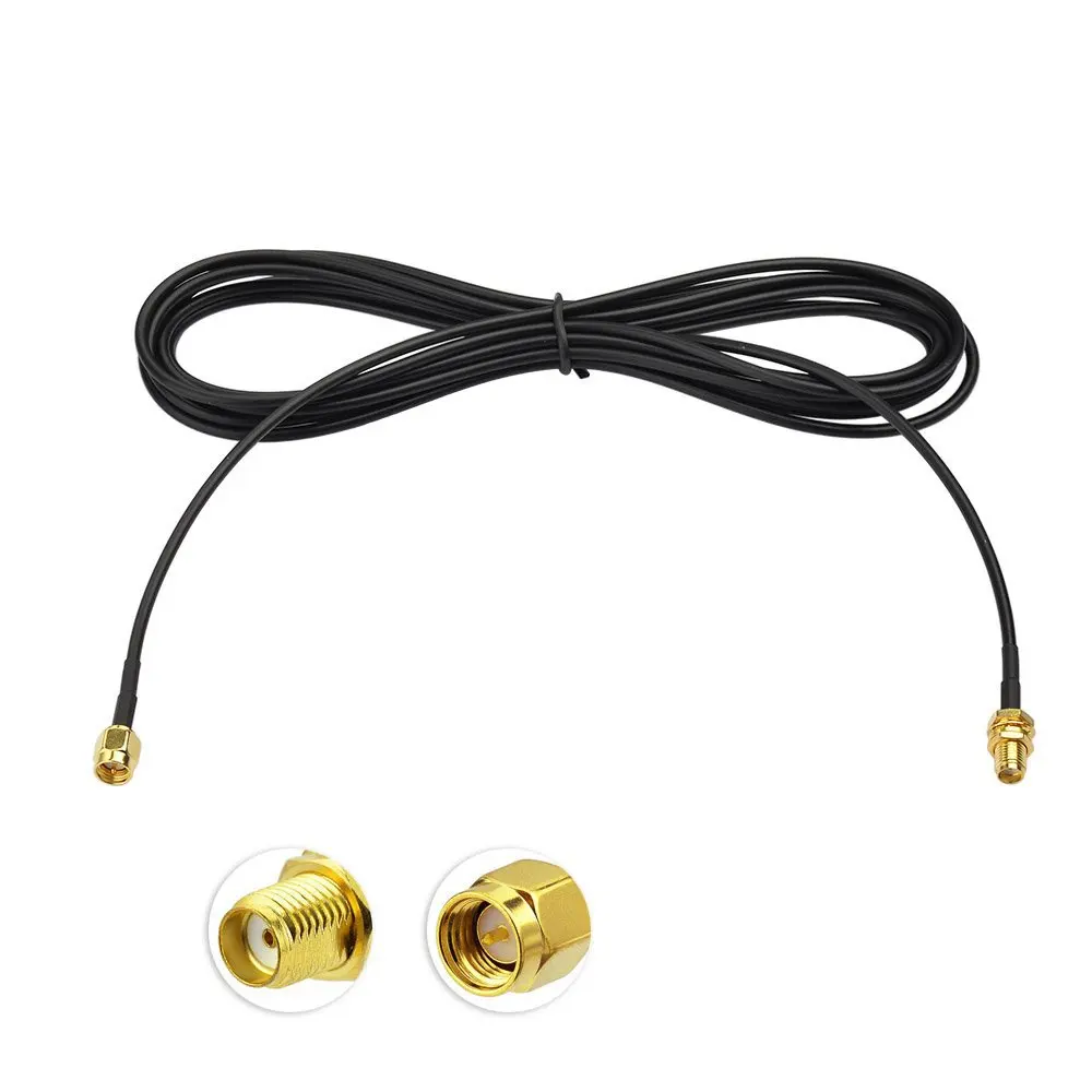 สายต่อขยาย SMA แบบหมุนได้สำหรับตัวเมีย RG174 สายโคแอกเชียลสำหรับ GPS wifi