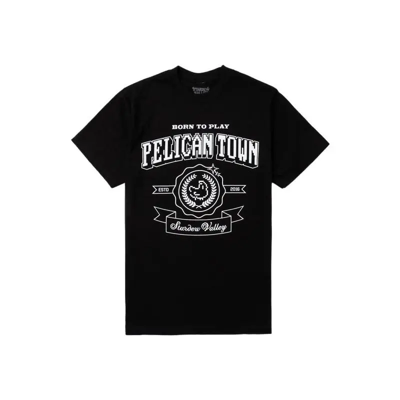 Pelican Town Varsity Cute Stardew Valley Videogame Gift t shirt for RPG Gamer Short sleeve Graphic Clothes Cartoon tee S-6XL