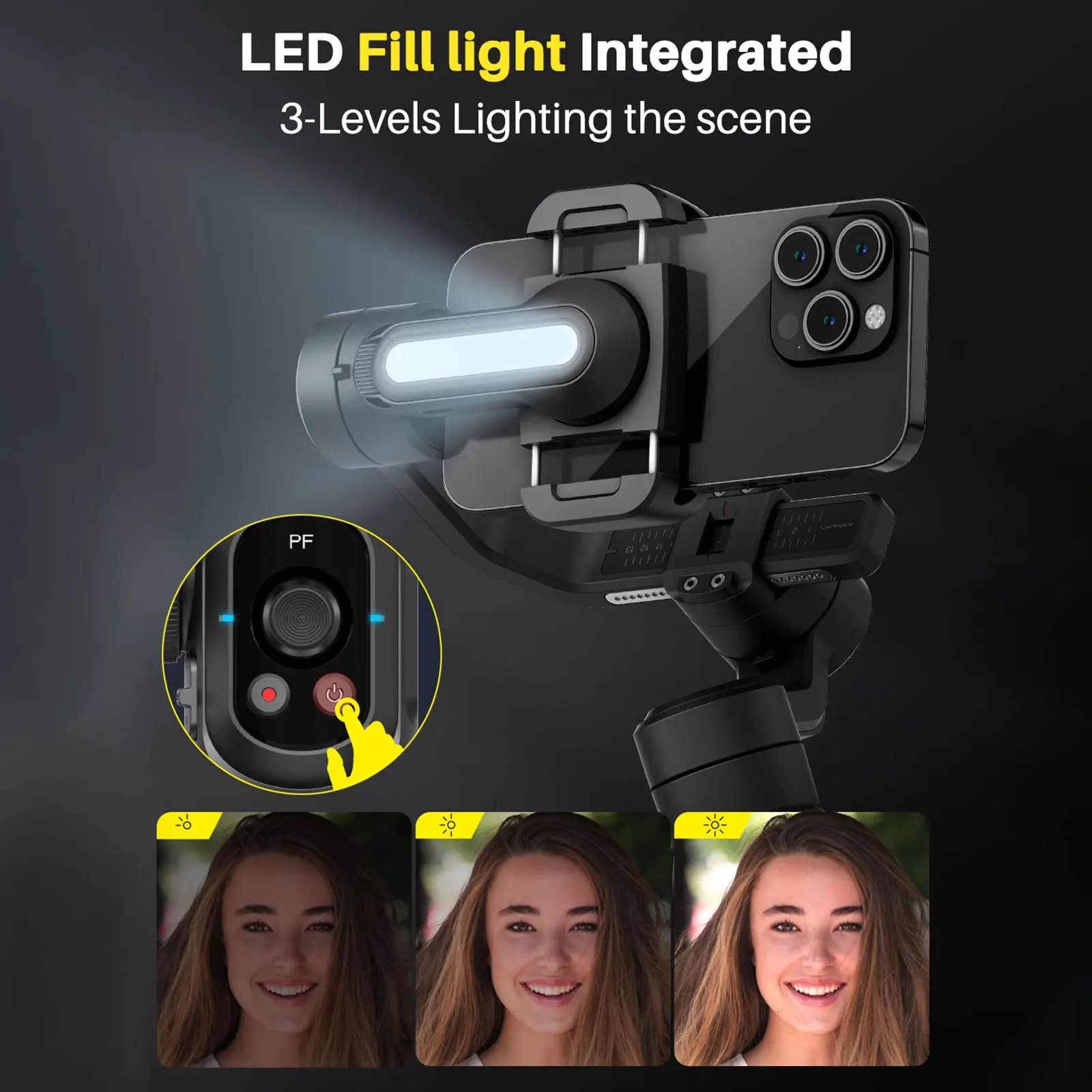 S2 Gimbal Stabilizer for Smartphone Professional Industry-Standard 3-Axis Phone Gimbal with Extendable Rod