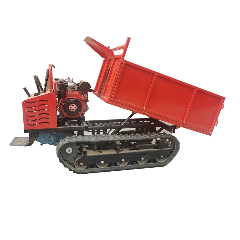 Crawler Self Loading Mini Dumper 4 X 4 Price Diesel Transporter Oil Palm Farm Mini Dumper Truck