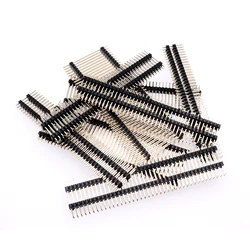 2.54mm Double plastic Double Row Male 40P PCB Board Pin Header Connector Pinheader 2*40p Long 8.5/11.2/15/17/19/21/23/25/30/40mm