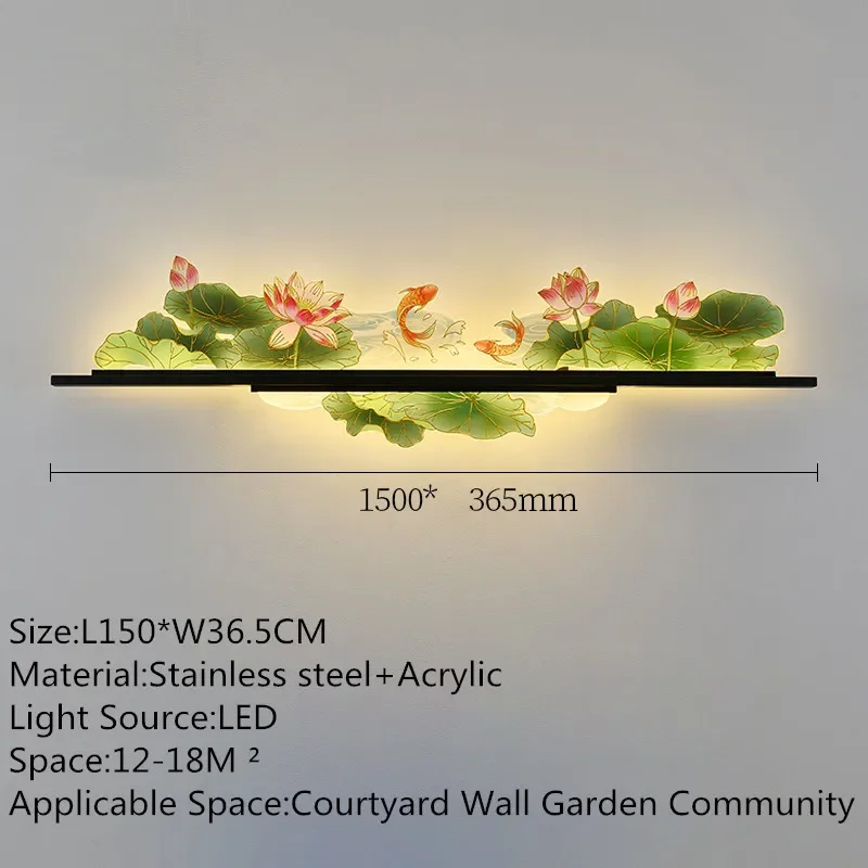 SOFITY Electricity Outdoor Mural Lamp Creative Landscape Waterproof Mural Courtyard Wall Garden Communit Decoration Painting