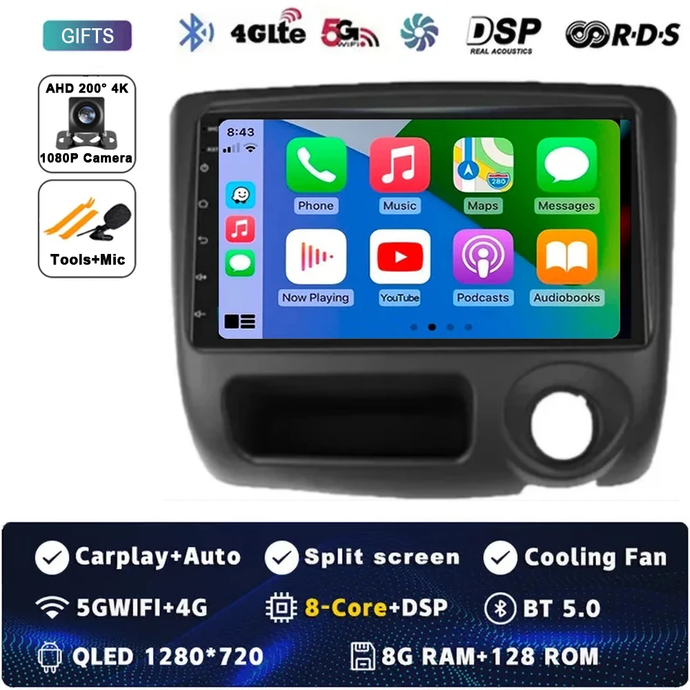 Android 15 Voor Toyota Vitz Yaris Echo 1999-2005 Carplay Auto Radio Multimedia Video Player Navigatie GPS Geen 2Din 2 Din DVD