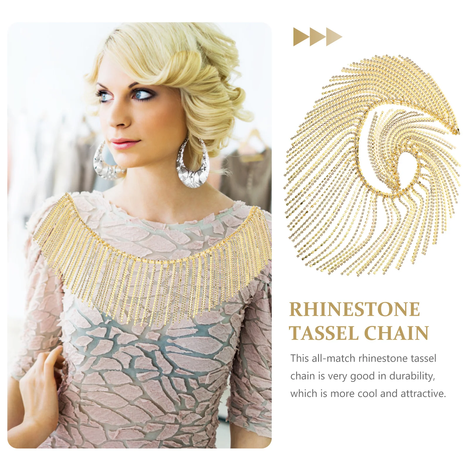 

Rhinestone Tassel Chain Fringe Trim DIY Clothing Sewing Decoration Crystal DIY Claw Chain Rhinestone Fringe Trim