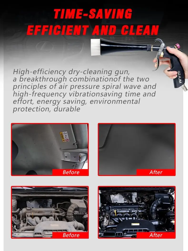 Hochdruck-Reinigungspistole für Auto-Innenräume, Auto-Detailing-Luftblaspistole mit Düse für Autoreinigung – Detail 3