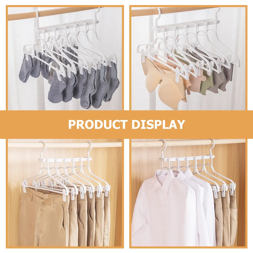 

Компактная складная сушилка для одежды, многоуровневая конструкция, креативная подвесная вешалка с двойным крючком для полотенец, для дома, общежития, магазина, белая