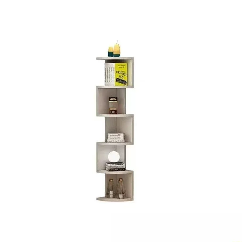 Simple floor-to-ceiling creative triangle corner multi-layer shelf home living room bedroom study corner book